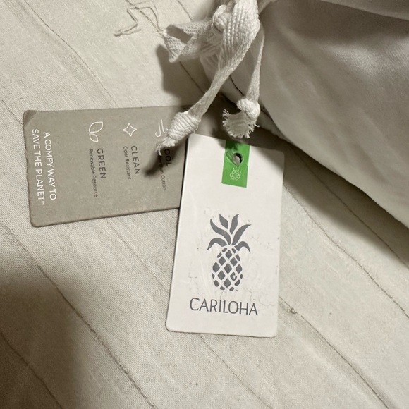 Cariloha Split King Percale Sheet Set 100% Viscose Bamboo (5pc) White- NWT!